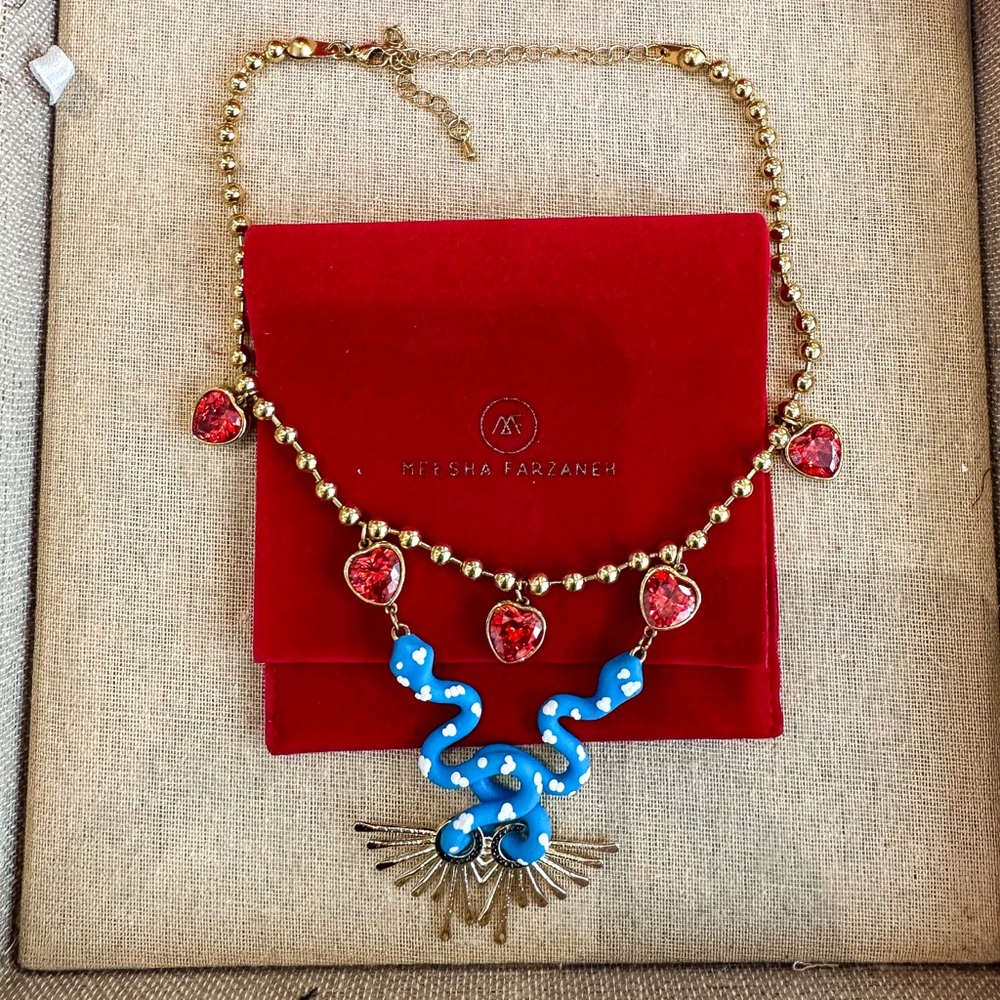 Marsha Farzaneh Snake Heart Necklace